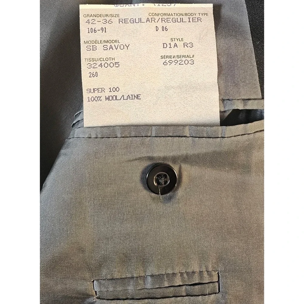 Samuelsohn Tux Jacket Mens 42R‎ SB Savoy Wool Sports Coat Blazer